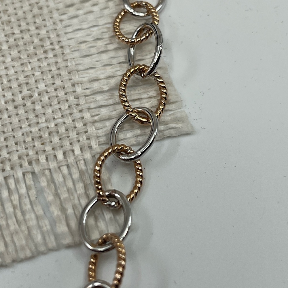 925 Italy Milor Two-Tone Sterling Silver Necklace ~18" - Picture 15 of 17